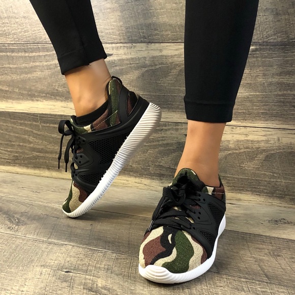 Khaki CAMOUFLAGE FLYKNIT SNEAKER Army 👟 - Picture 5 of 8